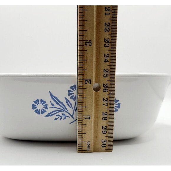 Corning Ware 1 Quart Blue Cornflower Casserole (P-1-B) Square No Lid Vintage - Picture 8 of 10